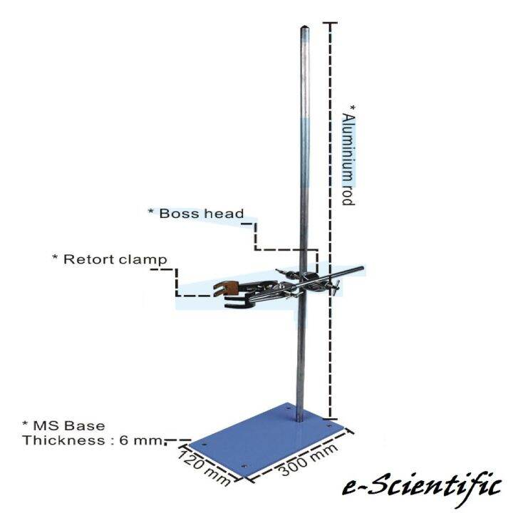 Retort Stand SET (Base, Rod, Boss Head & Clamp) Lazada