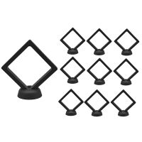 10 Pcs Transparent Jewelry Pendant Suspension Display Stand Acrylic PET Film Nail Sticker Packaging Box Shoot Props