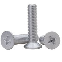 DIN965 อลูมิเนียม 6063 Countersunk/แบนหัว Philips เครื่องสกรู M1.7 M2 M2.5 M3 M4 M5 M6-asdewrwerds