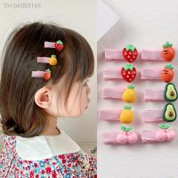 ✾♈❐ 10pcs/set Cute Cartoon Barrettes Girls fruit flowers styling sweet hair clips Kids hairpin Headwear For child hair accessories
