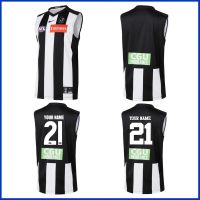 2021คอลเลกชั่น MAGPIES AFL บ้านเสื้อไหมพรมรักบี้2022คอลเลกกิ้ง Magpies รักบี้เสื้อไหมพรมขนาด S--3XL