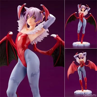 22Cm Darkstalkers Bishoujo Lilith ฟิกเกอร์การ์ตูนเด็กสาวแวมไพร์ Morrigan Aensland ตุ๊กตาขยับแขนขาได้ของเล่นตุ๊กตาโมเดล