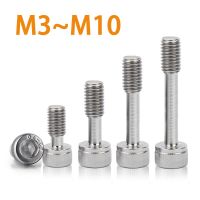 1~10PCS M3 M4 M5 M6 M8 M10 304 Stainless Steel Hexagon Socket Short Head Anti-loosening Screw Loose Screw Bolt Nails Screws Fasteners