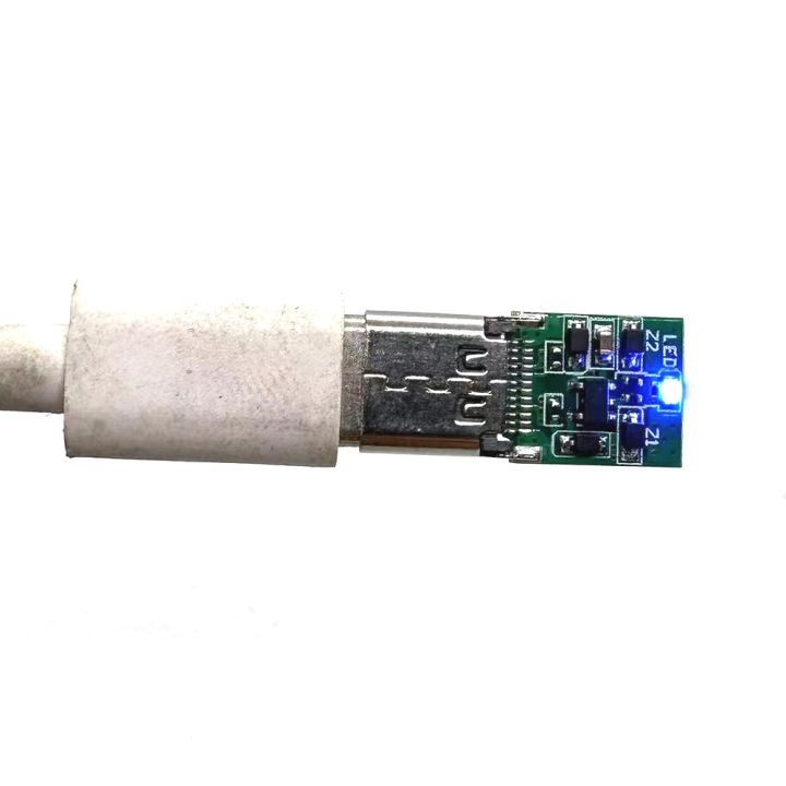 type-c-usb-24pin-female-plug-welding-connector-adapter-with-led-chip-green-blue-white-light-type-c-pd-9v-20v-charging-plugs