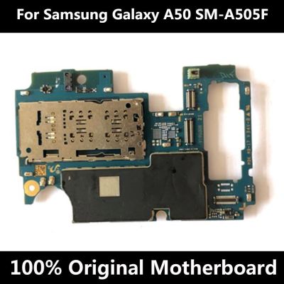 ปลดล็อก Logic Board สำหรับเหมาะสำหรับ Samsung Galaxy A50 A505F A505FN เมนบอร์ด128Gb เมนบอร์ดอย่างเป็นทางการชิปเต็ม64G ทำความสะอาด IMEI