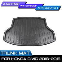 รถด้านหลัง Trunk Boot Mat กันน้ำพรม Anti Mud ถาด Cargo Liner สำหรับ Honda Civic 2016 2017 2018