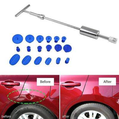 dTrade-18 ชิ้น/เซ็ต Auto Dent Repair Puller แผ่นโลหะพิเศษถ้วยดูดแผ่นโลหะ Depression ซ่อมปะเก็นชุดเครื่องมือบำรุงรักษารถ