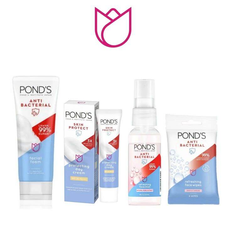 PONDS Anti Bacterial Series / Facial Foam / Protecting Day Cream / Face