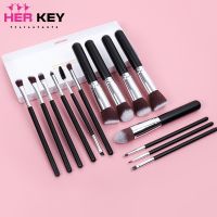 【cw】 14pcs/set matte black soft makeup brush set foundation blush eye shadow Kabuki mix beauty tool