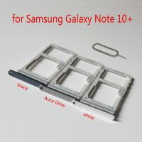 ที่ยึดการ์ด SD ถาดใส่ซิมเหมาะสำหรับ Note10 Samsung + N975 N975F Galaxy Note 10 + Plus ซิมเอสดีการ์ดกรอบโทรศัพท์ของแท้การ์ด SD ช่องเสียบอะแดปเตอร์