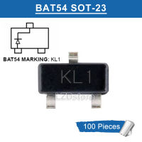 KL1ทำเครื่องหมาย BAT54 100ชิ้น SOT23 SOT-23 SMD 30V/200mA Schottky Diode ใหม่ดั้งเดิม