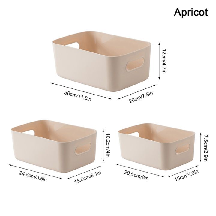 bali-กล่องเก็บของจิปาถะสำหรับหอพัก3ชิ้นกล่องเก็บเครื่องสำอางพลาสติกตั้งโต๊ะตะกร้าเก็บของในครัวห้องน้ำ