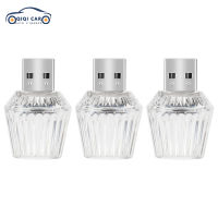 QIQI ไฟแบบล้อมรอบตกแต่งภายในไฟรถยนต์ LED USB ขนาดเล็ก3ชิ้นไฟ USB อเนกประสงค์5V ชุดไฟถ่ายภาพแล็ปท็อปสำหรับรถยนต์ (7สี)