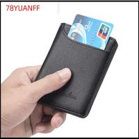 78YUANFF แฟชั่น กระเป๋าสตางค์แบบบาง บัตรเครดิต คลิปหนีบเงินแบบพับ กระเป๋าสตางค์ผู้ชาย กระเป๋าหนังสั้น ที่ใส่บัตรประชาชน