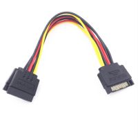 SATA 15 Pin Male To 2 SATA 15 Pin Female 15Pin Power Cable HDD Y Splitter Universal Connector Adapter