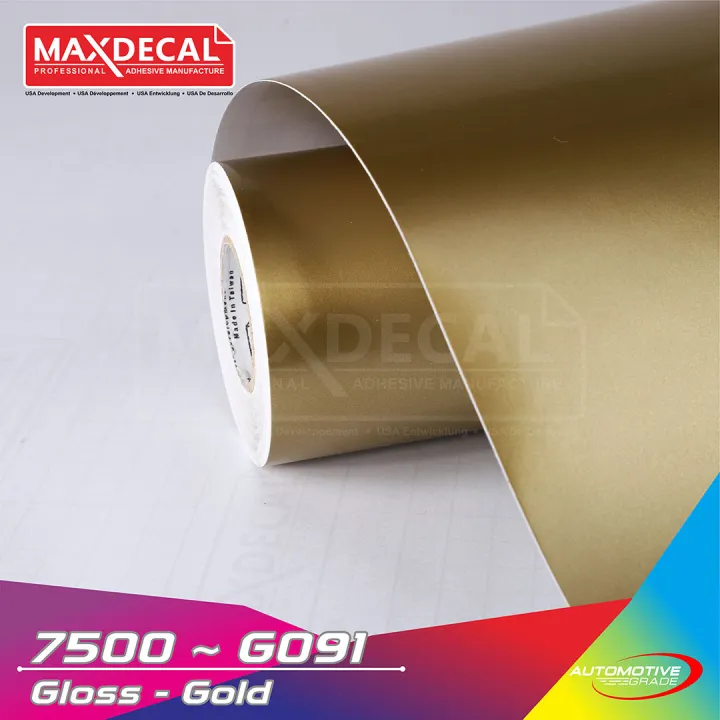 Sticker Stiker Scotlait Maxdecal 7500 G091 Gloss Gold 45 X 15 Meter