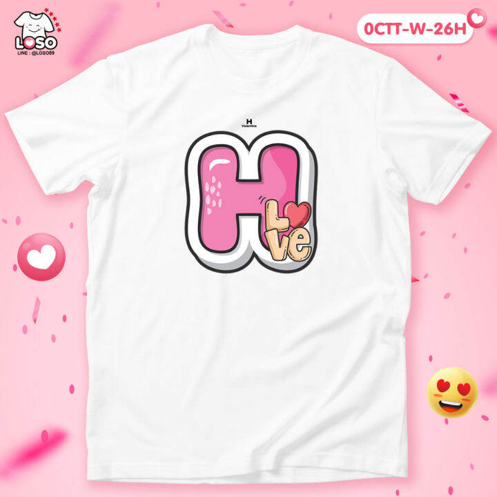 เสื้อตัวอักษร-pink-love-g-h-i-ผ้า-cotton100-หนานุ่ม-ใส่สบาย