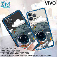 YiMia นักบินอวกาศการ์ตูนน่ารักแฟชั่นเคสโทรศัพท์สำหรับ VIVO Y17 Y15 Y12 Y11 V2028 Y12S 1902 1904 Y20A Y20 V2033 Y20S Y20i เคสโทรศัพท์ Y12A หลังซิลิโคน V2026 V2029 V2032 V2042 V2043นิ่มกันกระแทกฝาครอบ