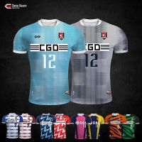 2023 New Fashion version CG Saker football jersey customized mens and womens short-sleeved breathable sweat-absorbing GW sublimation jersey competition uniform group purchase team uniform