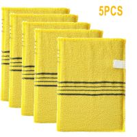 hotx 【cw】 5Pcs Exfoliating Washcloth Shower Soft Coarse Sauna Korean Asian