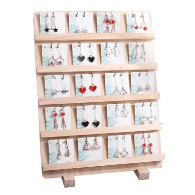 Fashion Wood Jewelry Display Necklace Charms Jewelry Display Tray Pendant Earrings Card Style Pendant Display Tag Card