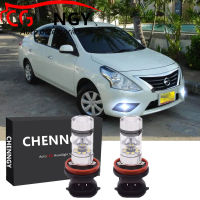 สำหรับ Nissan Almera 2015 - 2020 - 6000K 9-32V โปรเจคเตอร์ LED ด้านหน้าหมอกโคมไฟหลอดไฟชุด (1คู่)