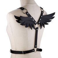 Fashion model shop Punk Gothic Angel Wing  Harness Body Chain Women Garters Strap Bondage Halterneck Beach Collar Waist Shoulder Necklace