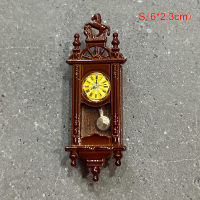 Clothing mother and baby 1:12 dollhouse Miniature Wall CLOCK miniatas ตกแต่งบ้านอุปกรณ์เสริมของเล่น