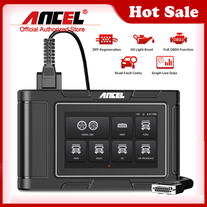 ANCEL HD3200 HD Heavy Duty Diesel Truck HOBD Full System Diagnostic ...