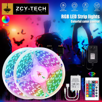 ZCY 5/10/15/20M LED RGB Strip Light SMD 2835ยืดหยุ่น Ambient Night Light ในร่มหลอดไฟ LED เทปริบบิ้น RGB TV เดสก์ท็อปหน้าจอ Backlight สำหรับวันหยุดคริสต์มาสงานแต่งงานวันเกิด Decor