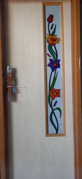 Pintu Kamar Mandi Pvc Lux Motif Kaca Bunga Lukis Gravir Ukir Warna