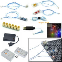 LED Light Bricks USB 5In1 Hub 1X1 1x2 1x3 Building Block Bluetooth Control MOC Technical Parts Street Contruction Toys Leduo