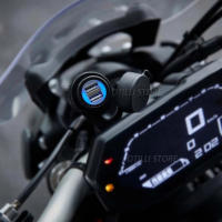 USB ซ็อกเก็ตคู่สำหรับ BMW R1250GS F700GS F750GS F800GS ADV ใหม่อุปกรณ์มอเตอร์ไซค์ที่มี Lossless สาย R1200GS