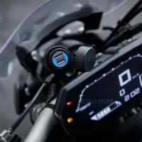 USB ซ็อกเก็ตคู่ใหม่อุปกรณ์มอเตอร์ไซค์สำหรับ BMW R 1200 1250 GS ADV F 700 800 GS F 650 750 850 GS กับ lossless สาย