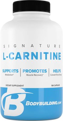 Bodybuilding Signature L-Carnitine (180 Servings) 500 mg/Capsules CARNIPURE Amino Acid | Support Metabolism, Helps Convert Fat to Energy lcarnitine แอลคาร์นิทีน
