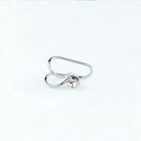 Simple U-Shaped Rhinestone Earrings Ear Clip