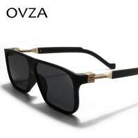 OVZA Fashion Sunglasses for Mens Rectangle Sunglasses Men Brand Designer Retro Vintage Glasses Black S6095