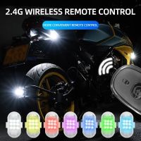 Motorcycle Anti-Collision Strobe Warning Light Wireless Remote Control Led Flash Indicator for Scooter Car Drone Aircraft Lamp Adhesives Tape