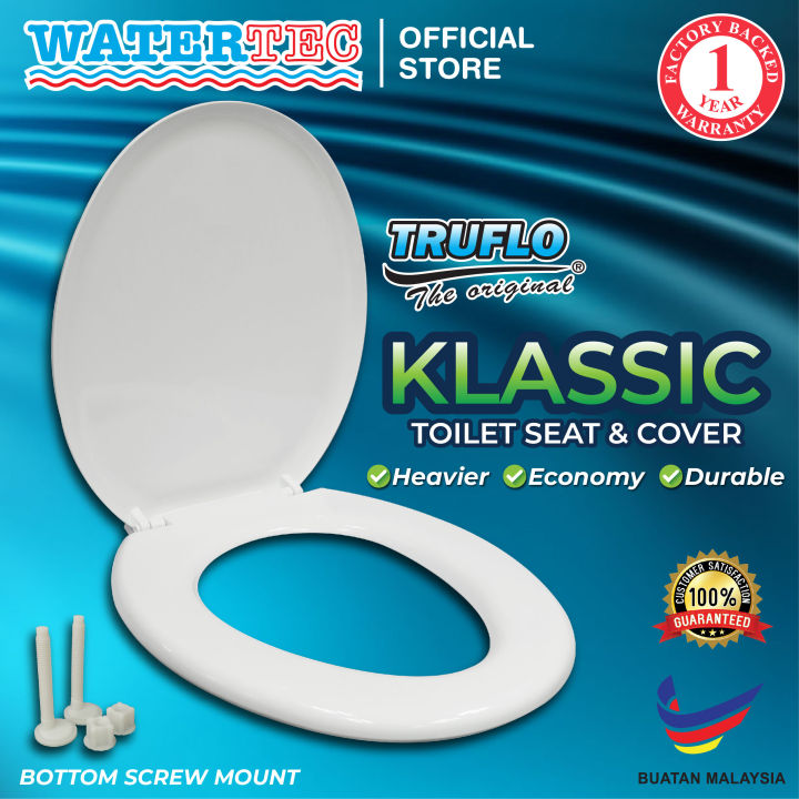 TRUFLO Klassic Toilet Seat Set 502 White Toilet Bowl Cover Bathroom