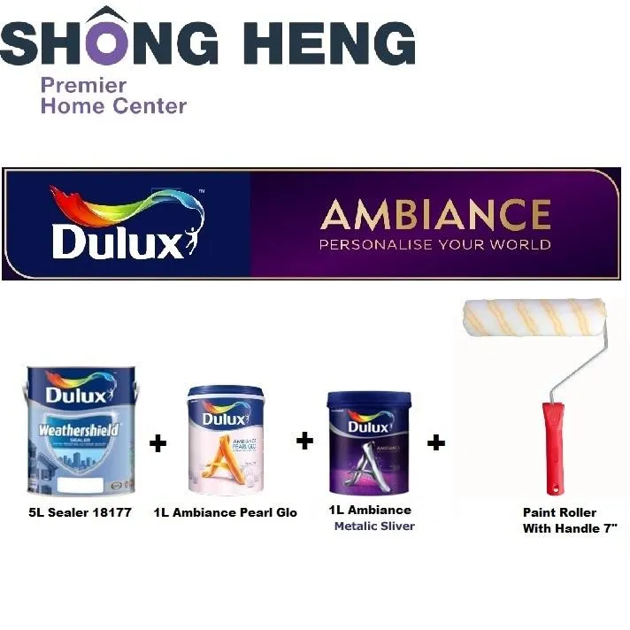 Dulux Ambiance Metallic Silver Series SET (80 sqft) Metallic Silver