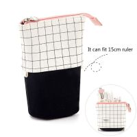 ♀☏☏ Stand Up Pencil Holder Telescopic Pencil Case Pen Box Stationery Pouch Bag