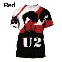 2023 In stock Summer New Rock Band U2 Printed 3D T-shirt Unique Short-sleeved  Casual Round Neck T-shirt Top，Contact the seller to personalize the name and logo