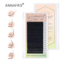 ANNAFRIS ขนตาปลอมสีด้าน8-15มม. คละแบบ,ขนตา L + /Lc /Ld/LU (ม.) สำหรับต่อขนตาแบบเดี่ยวขนตาขนมิงค์ธรรมชาติ