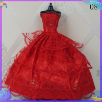 ? JCTTTY ? ตุ๊กตาทำด้วยมือสาวแต่งตัวแต่งงานชุดราตรี Big TAIL Princess Dress 30cm ตุ๊กตาเสื้อผ้าของเล่น