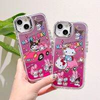 เคสโทรศัพท์ซิลิโคนนิ่มลายการ์ตูน Hello Kitty KURMI สำหรับขับรถเคสโทรศัพท์มือถือ iPhone 14 Pro Max 13 Pro Max ฝาหลังสำหรับ iPhone 12 Pro Max 11