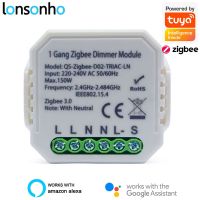 Lonsonho Tuya Zigbee 3.0ไฟหรี่อัจฉริยะโมดูลสวิตซ์  มี/ไม่มีเป็นกลางรองรับรีเลย์สวิตช์ควบคุมแบบไร้สาย2ทาง