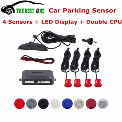 2018 Best Car Auto Parktronic Parking Sensor With 4 Sensors LED Display Reverse Backup Assistance Radar Detector Monitor System Alarm Systems  Accesso