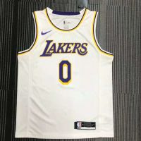 Top-quality Basketball Jersey Mens Los Angeles Lakers 0 Russell Westbrook Hot Pressing Jerseys White