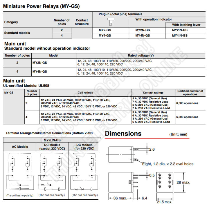 omron-relay-my2n-my2n-gs-ac-12v-กระแสสลับ-มีไฟโชว์-dc-12v-มีไฟโชว์-ac-24v-มีไฟโชว์-dc-24v-มีไฟโชว์-ac-100-110v-กระแสสลับ-มีไฟโชว์-ac-220-240v-มีไฟโชว์-ธันไฟฟ้า-thunelecc