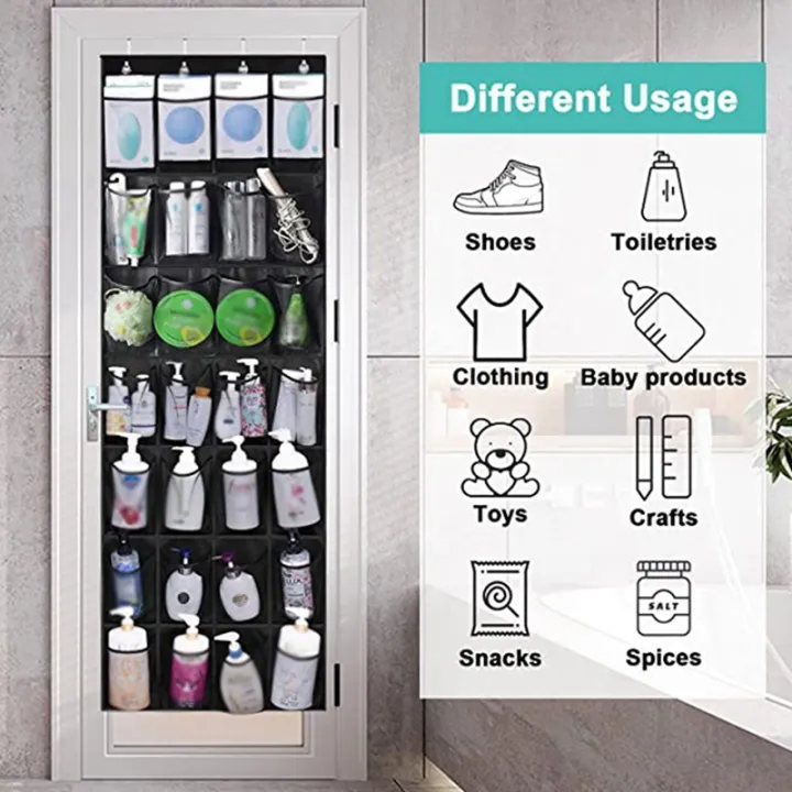 28 Large Pockets Hanging Shoe Organizer over the Door Shoe Rack for